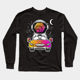 Astronaut Car HEX Coin To The Moon Crypto Token Cryptocurrency Wallet Birthday Gift For Men Women Kids Long Sleeve T-Shirt